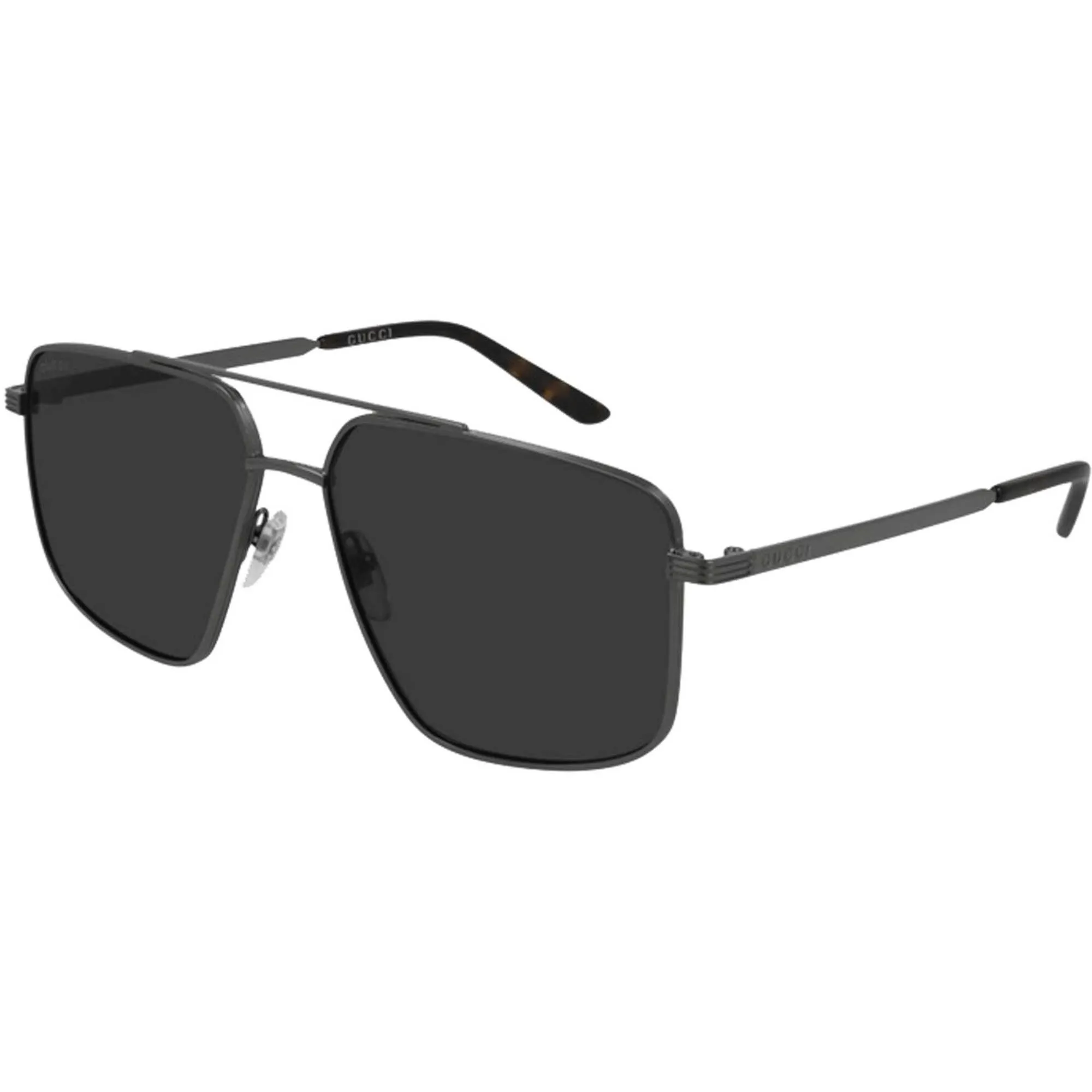Gucci Men's Sunglasses - Ruthenium Metal Full Rim Pilot Frame Grey Lens | GG0941S 001