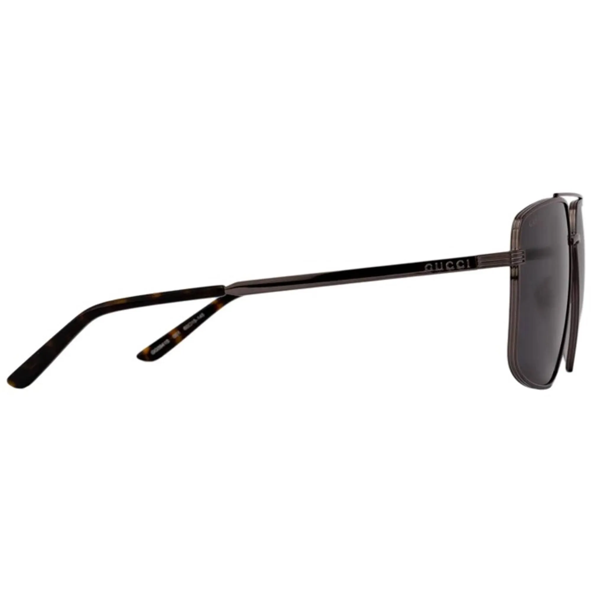 Gucci Men's Sunglasses - Ruthenium Metal Full Rim Pilot Frame Grey Lens | GG0941S 001