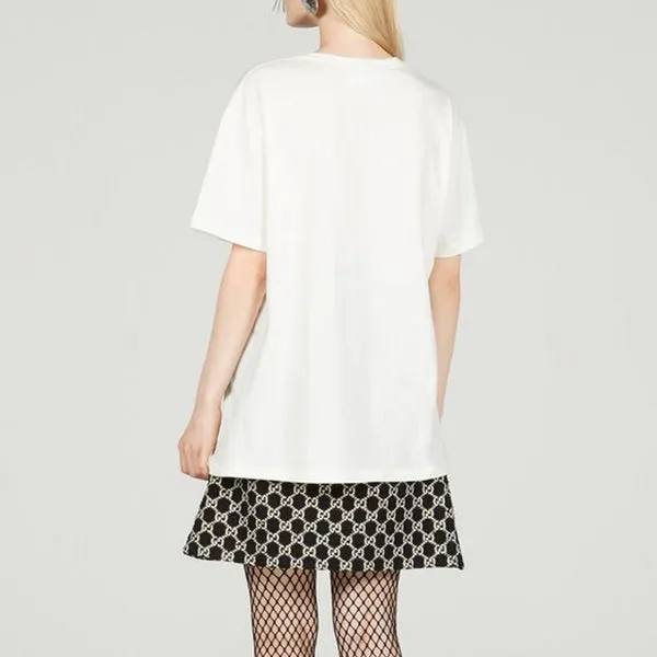 GUCCI Tape Me Cotton Jersey Tee 'White', white