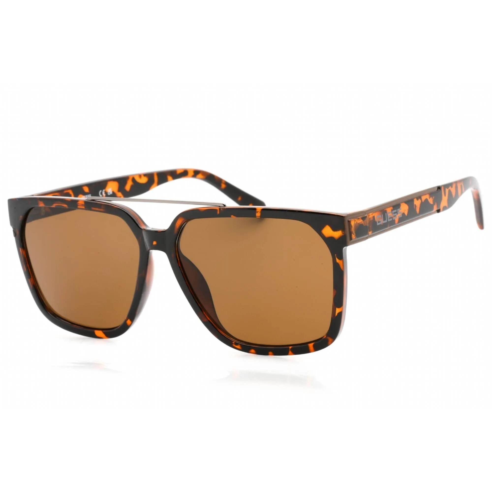 Guess Factory Men's Sunglasses - Dark Havana Full Rim Square Shape Frame | GF0253 52E