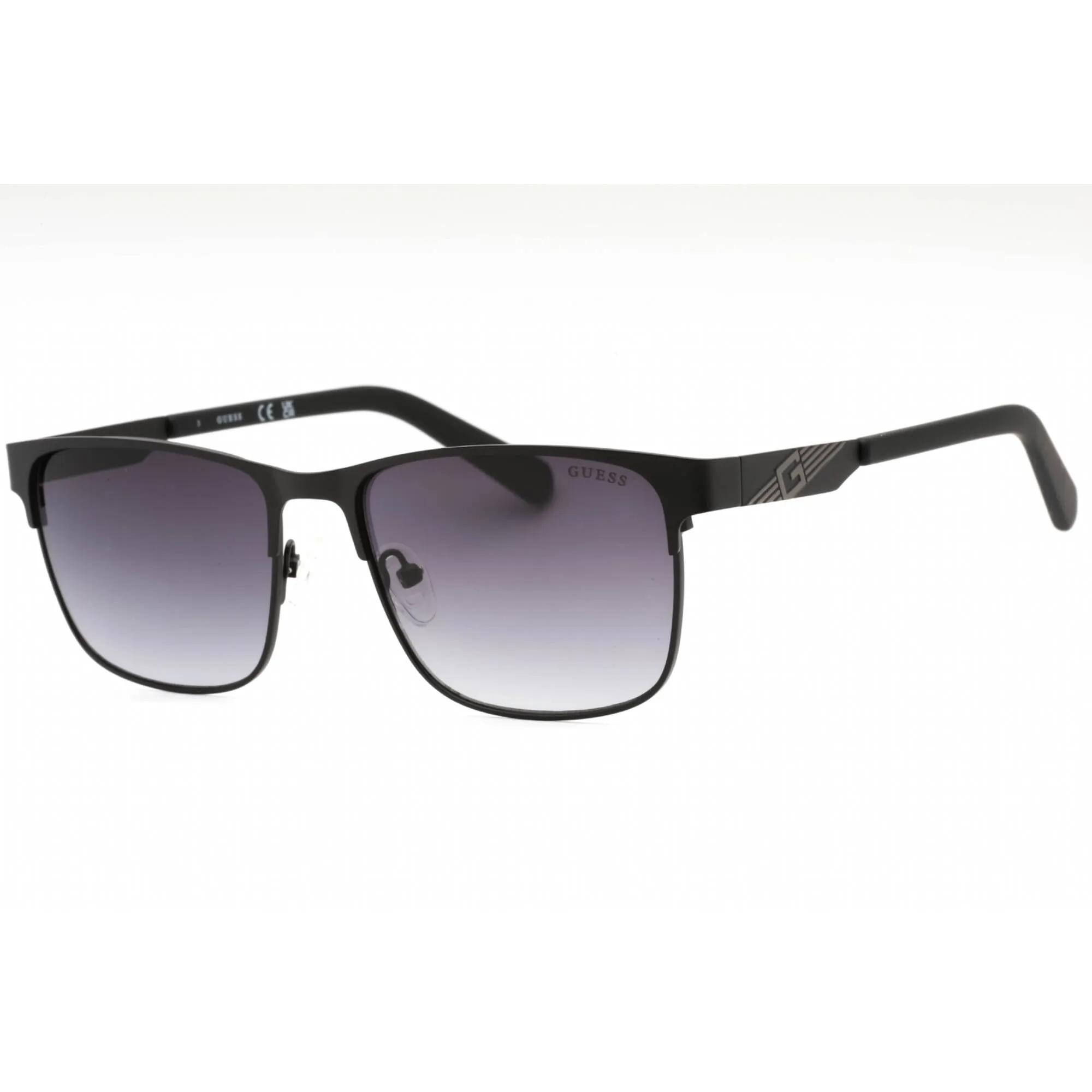 Guess Factory Men's Sunglasses - Matte Black Metal Rectangular Frame | GF5098 02B