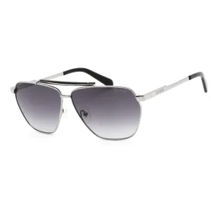 Guess Men's Sunglasses - Gradient Lens Shiny Dark Nickeltin/Black Frame | GU00053 06B
