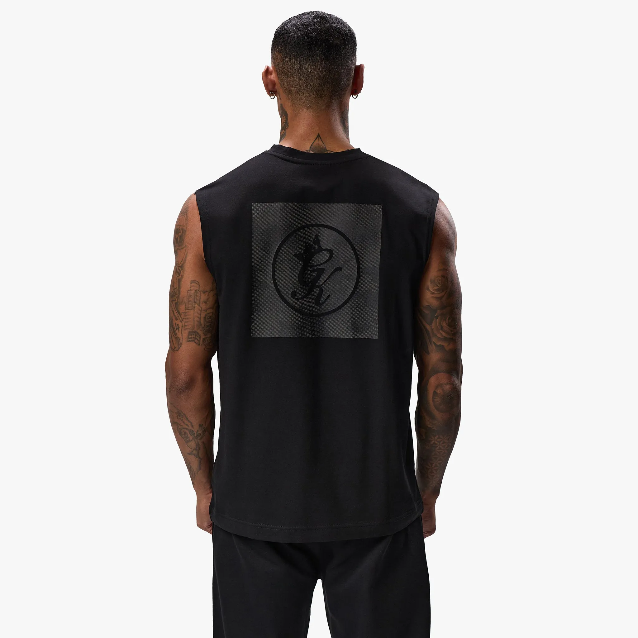 Gym King Box Logo Jersey Vest - Black