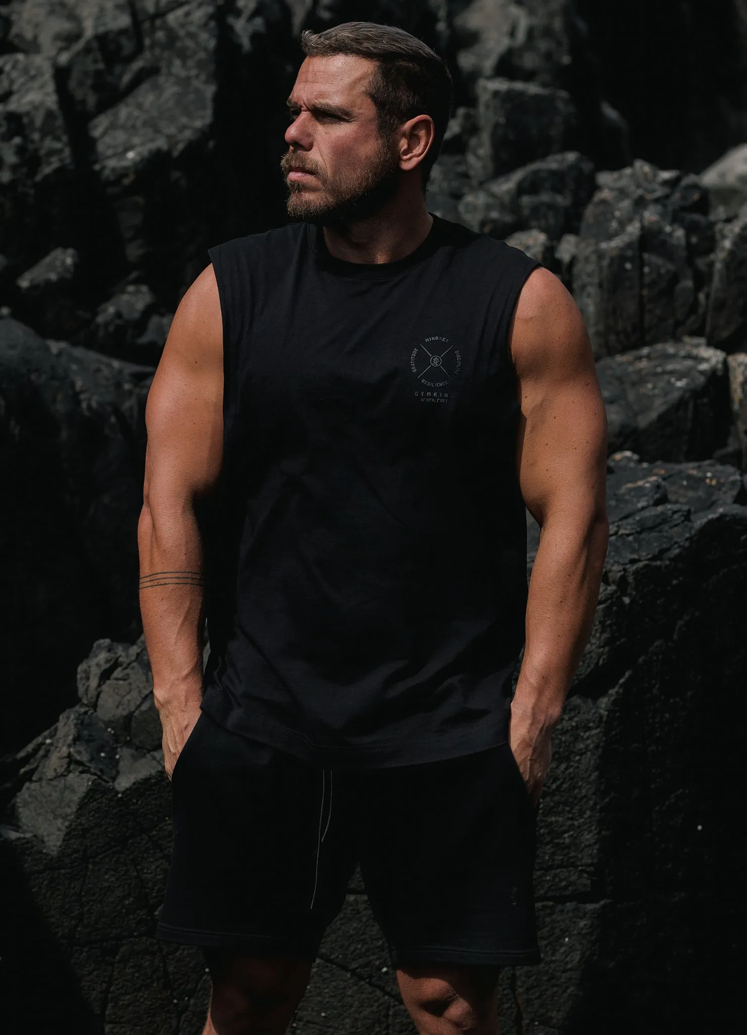 Gym King Compass Tank - Black