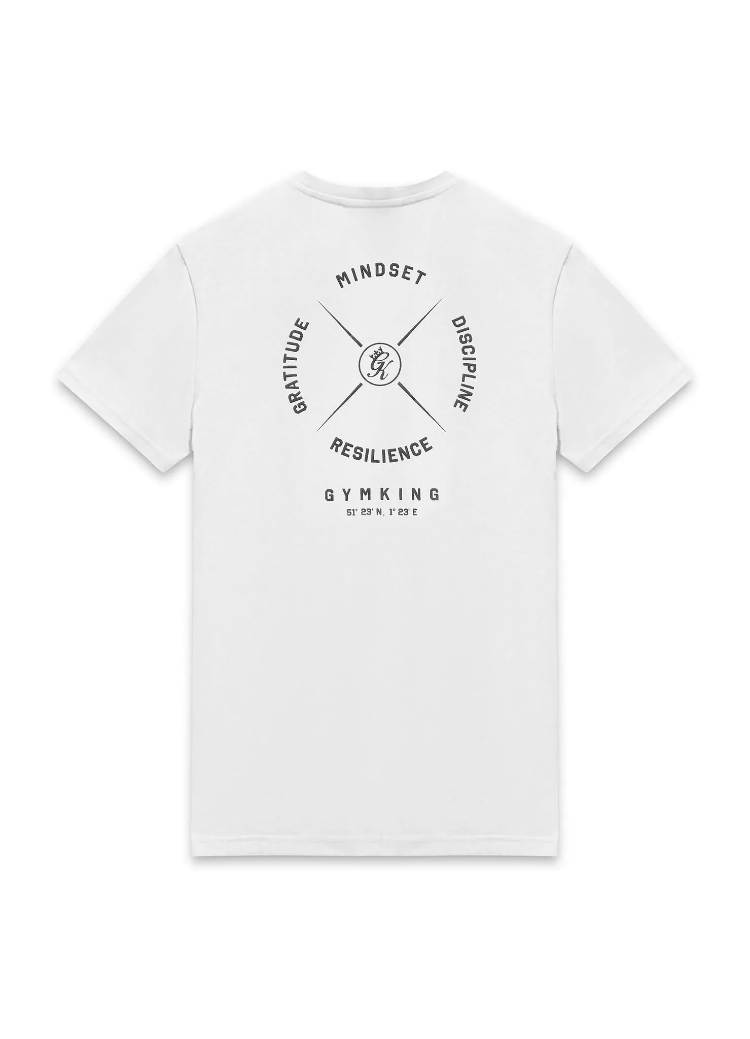 Gym King Compass Tee - White