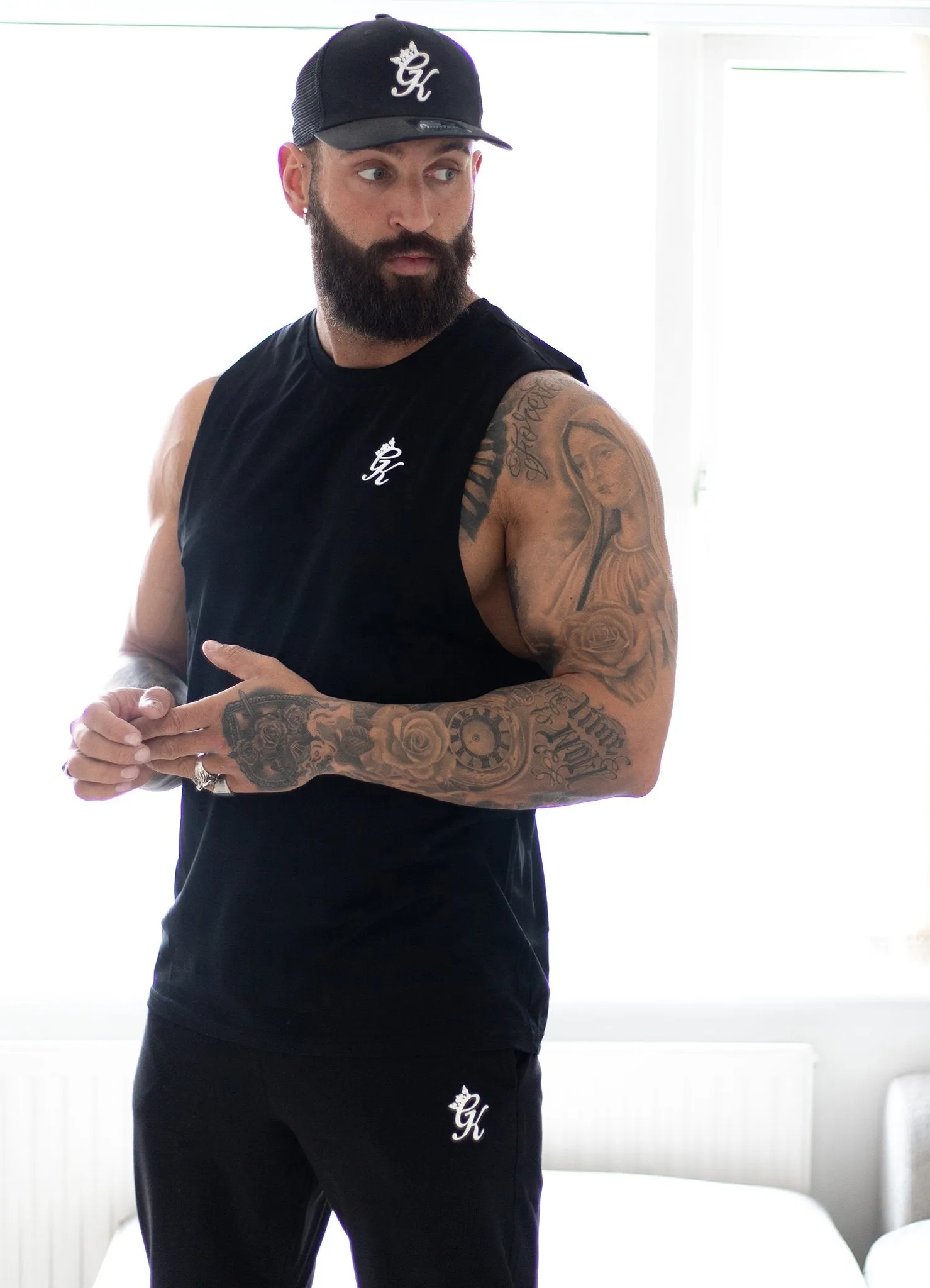 Gym King Stern Jersey Vest - Black