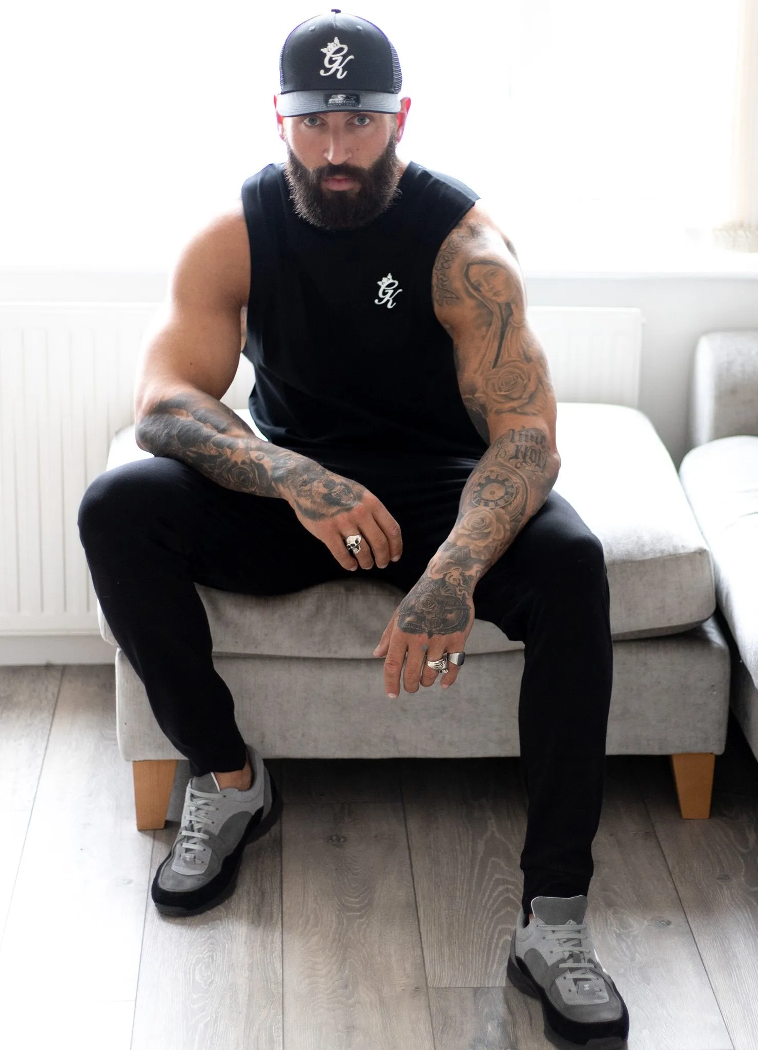 Gym King Stern Jersey Vest - Black