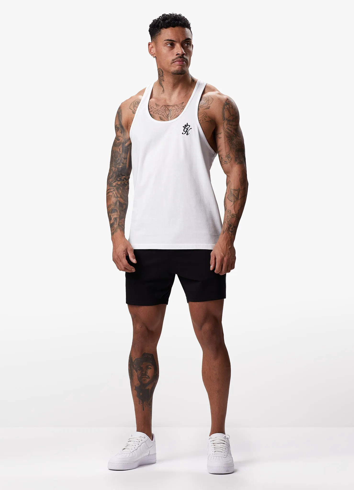 Gym King Stringer Jersey Vest - White