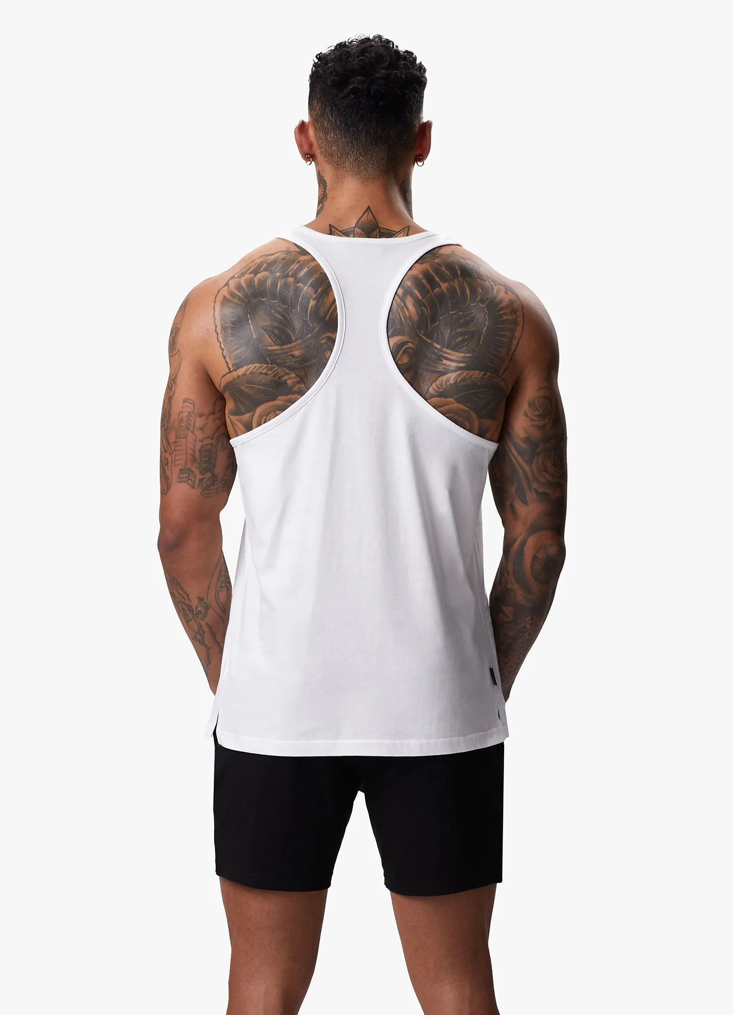 Gym King Stringer Jersey Vest - White