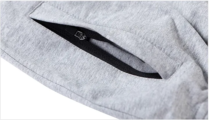 GYMWARS ATHLETIC CASUAL WORKOUT SHORTS WITH ZIPPER POCKETS