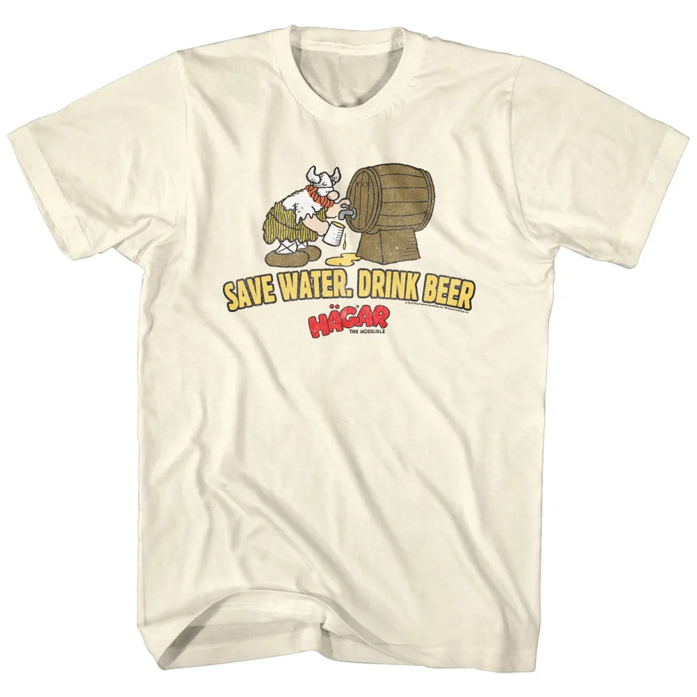 Hagar The Horrible Save Water. Drink Beer Men's T-Shirt