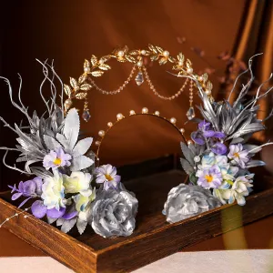 Hairband: Grey Rose