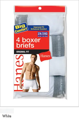 Hanes Big Men's Boxer Briefs 4 pack