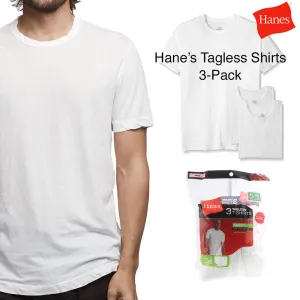 Hanes Men's 3 Pack Tagless Comfortsoft Crew Neck T-Shirts Undershirts