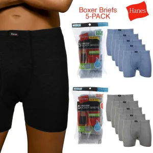 Hanes Men's 5 Pack Tagless Comfortsoft Waistband Boxer Briefs