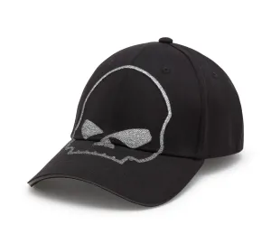 HAT-STRETCH FIT,WOVEN,WILLIE G,BLACK