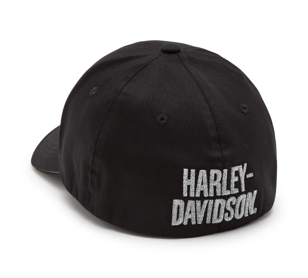 HAT-STRETCH FIT,WOVEN,WILLIE G,BLACK