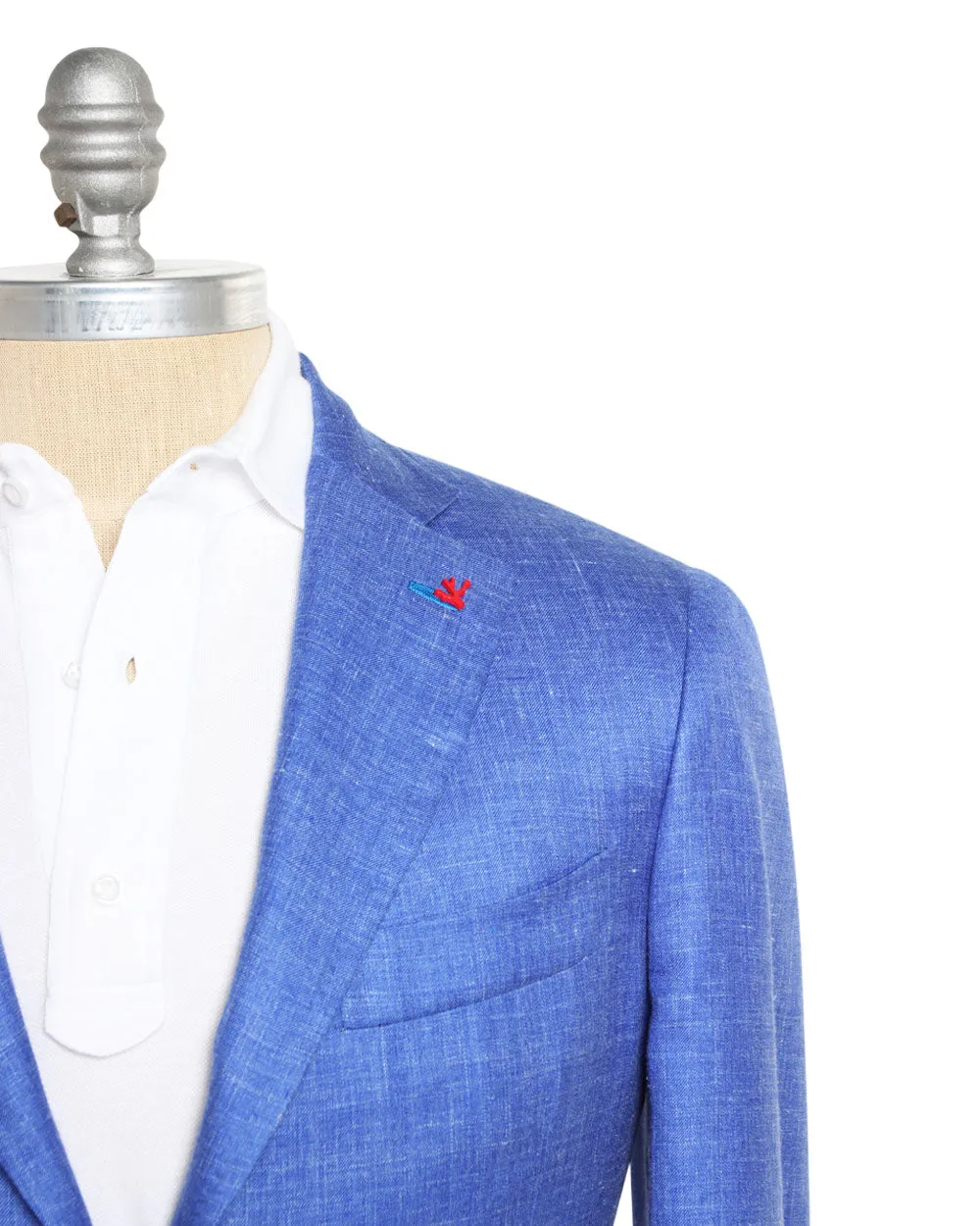 Heathered Blue Silk Blend Sportcoat