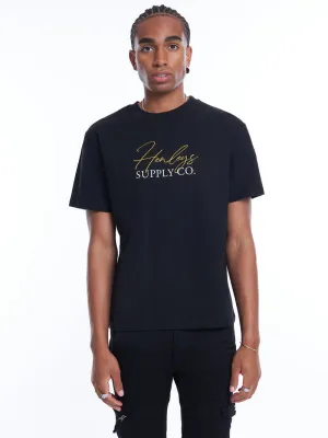 HENLEYS MEN'S SUPPLY BLACK TEE