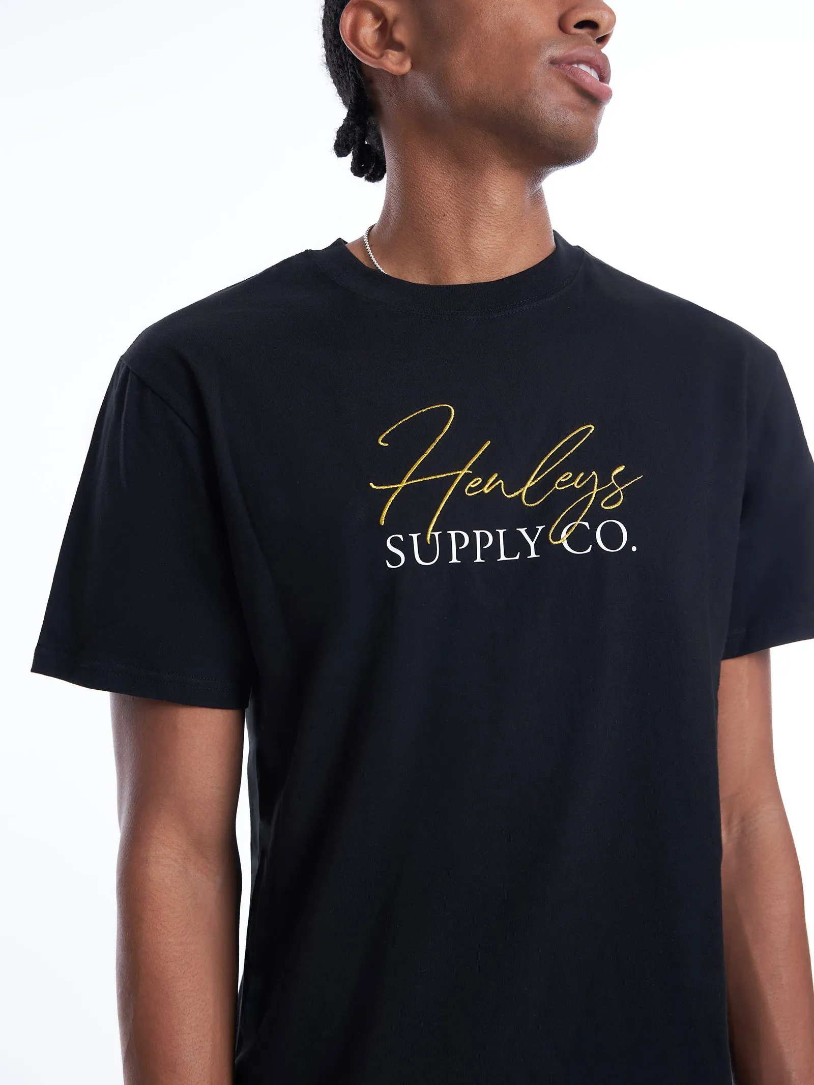 HENLEYS MEN'S SUPPLY BLACK TEE