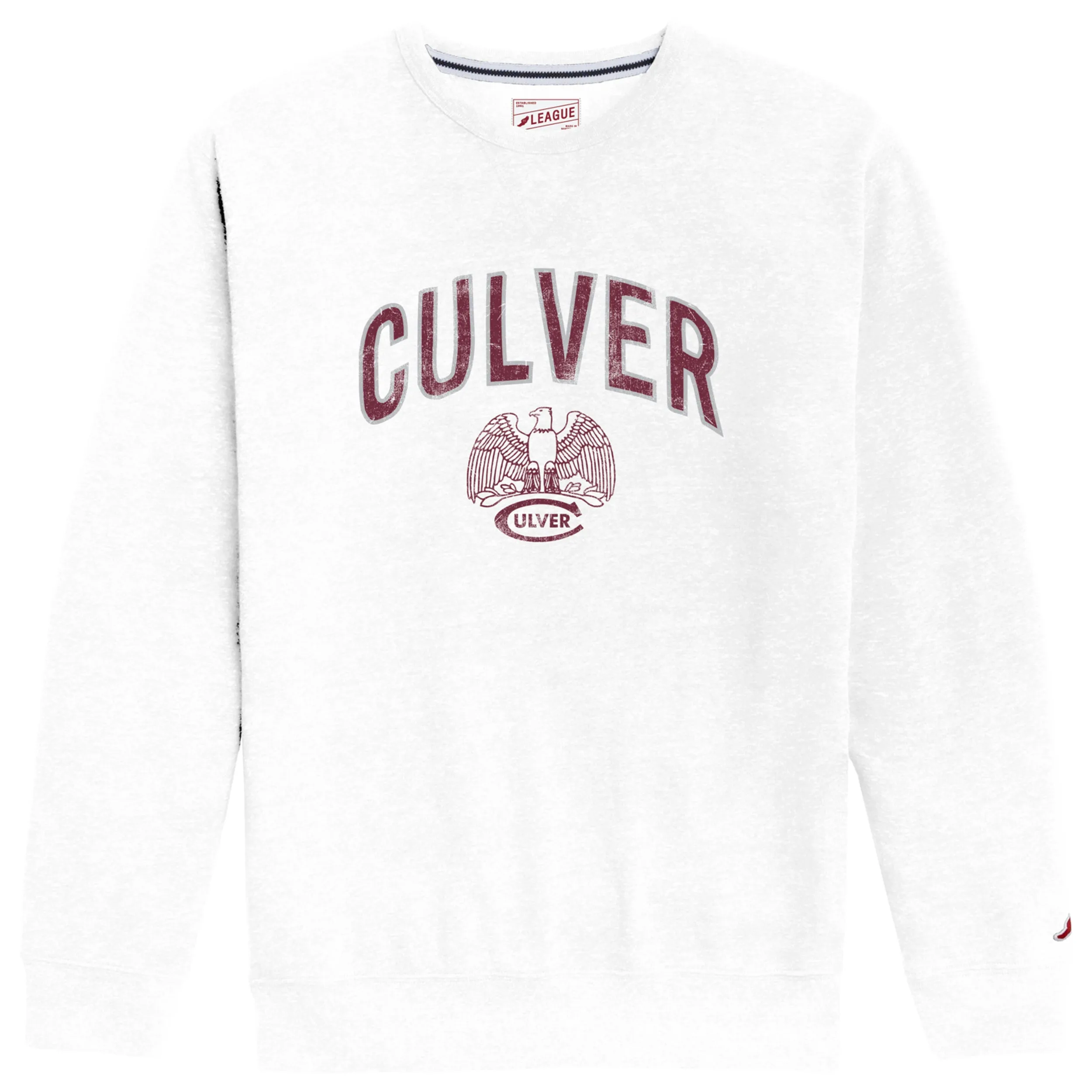 Heritage Classic Crew - Heather Varsity White
