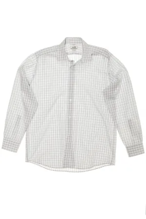 Hermes - Light Blue and Gray Checkered Button Down - IT 42