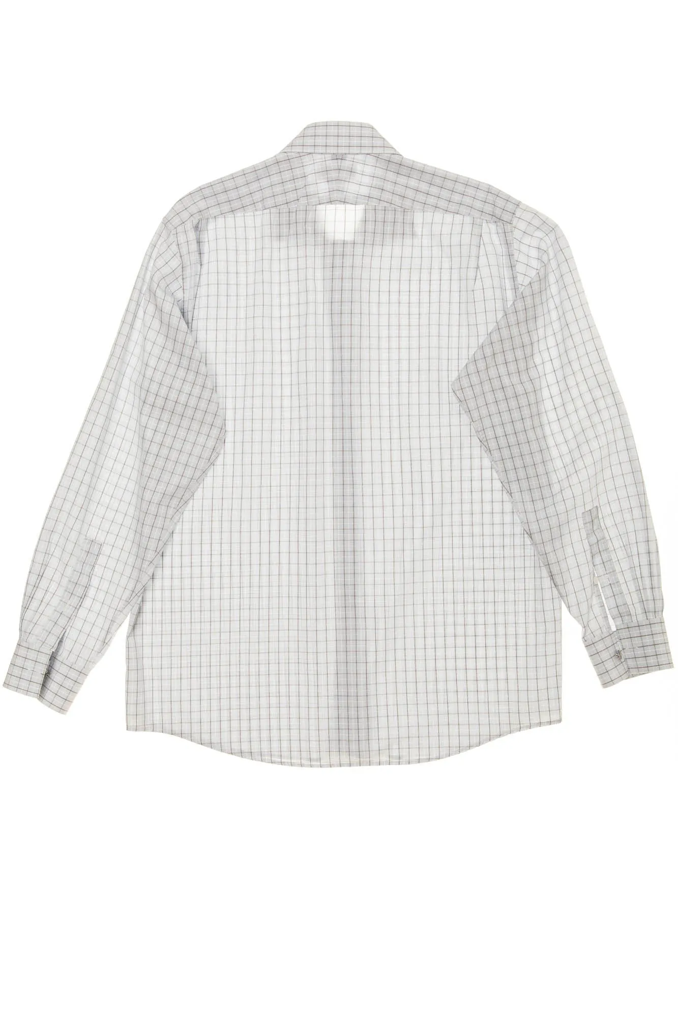 Hermes - Light Blue and Gray Checkered Button Down - IT 42
