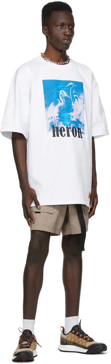 Heron Preston Taupe Cargo Shorts