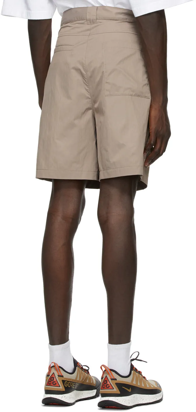 Heron Preston Taupe Cargo Shorts