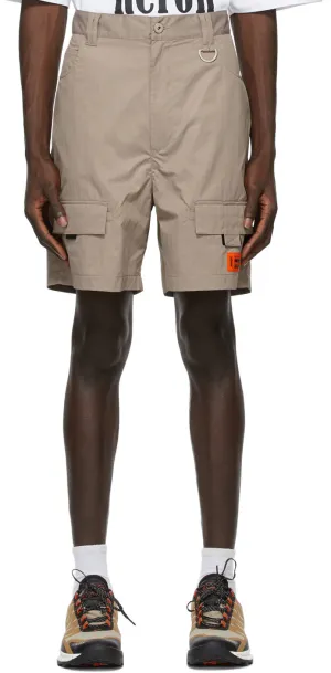 Heron Preston Taupe Cargo Shorts