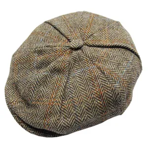 Herringbone Tweed Cap