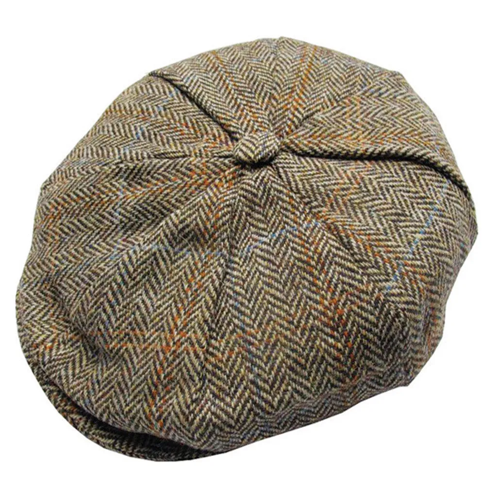 Herringbone Tweed Cap