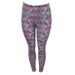 High Waist Full Length - Pink Protea