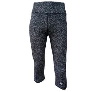 High Waist Funky 3/4 Leggings - Petals