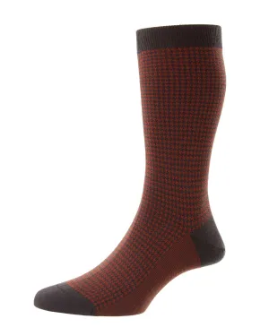 Highbury Houndstooth Crew Length Socks