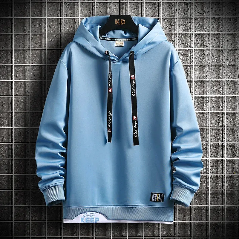 Hip Hop Men's Solid Hooded Sweatshirt