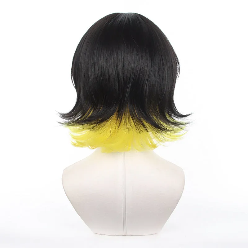 HOLOUN Blue Lock Anime Bachira Cosplay China Costume Kung Fu Tang Suit Wig Rose Net Sythetic Fibers Adjustable Size Gift Party