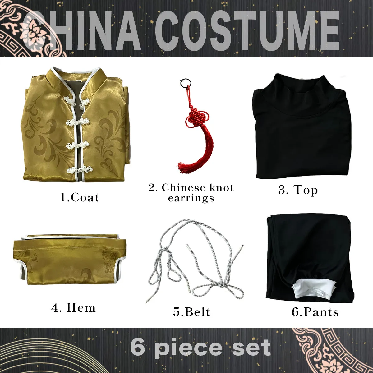 HOLOUN Blue Lock Anime Bachira Cosplay China Costume Kung Fu Tang Suit Wig Rose Net Sythetic Fibers Adjustable Size Gift Party