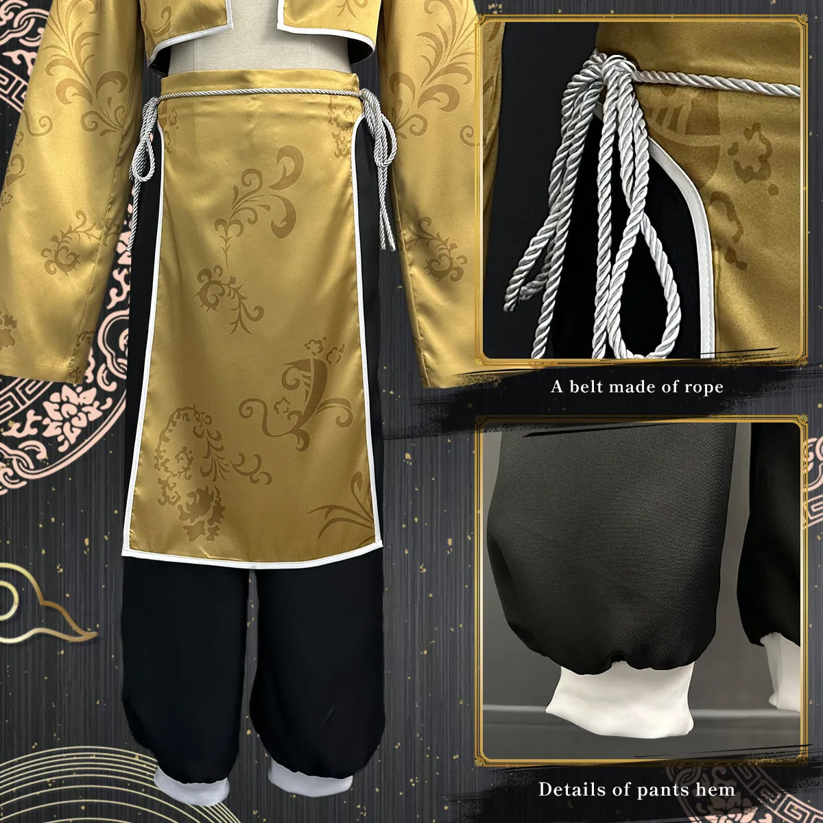 HOLOUN Blue Lock Anime Bachira Cosplay China Costume Kung Fu Tang Suit Wig Rose Net Sythetic Fibers Adjustable Size Gift Party