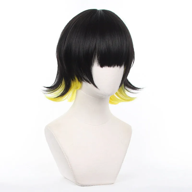 HOLOUN Blue Lock Anime Bachira Cosplay China Costume Kung Fu Tang Suit Wig Rose Net Sythetic Fibers Adjustable Size Gift Party