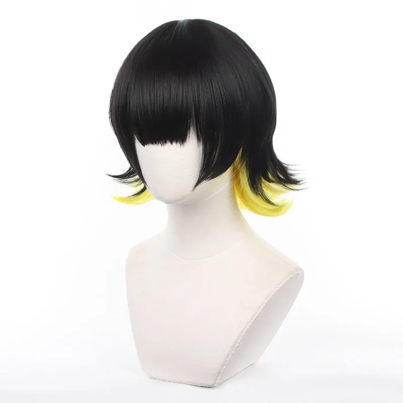 HOLOUN Blue Lock Anime Bachira Cosplay China Costume Kung Fu Tang Suit Wig Rose Net Sythetic Fibers Adjustable Size Gift Party