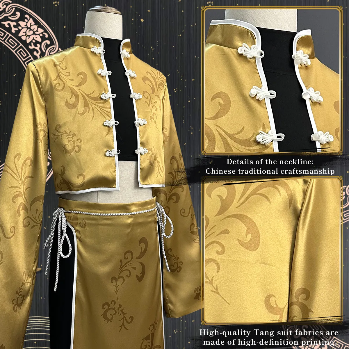 HOLOUN Blue Lock Anime Bachira Cosplay China Costume Kung Fu Tang Suit Wig Rose Net Sythetic Fibers Adjustable Size Gift Party