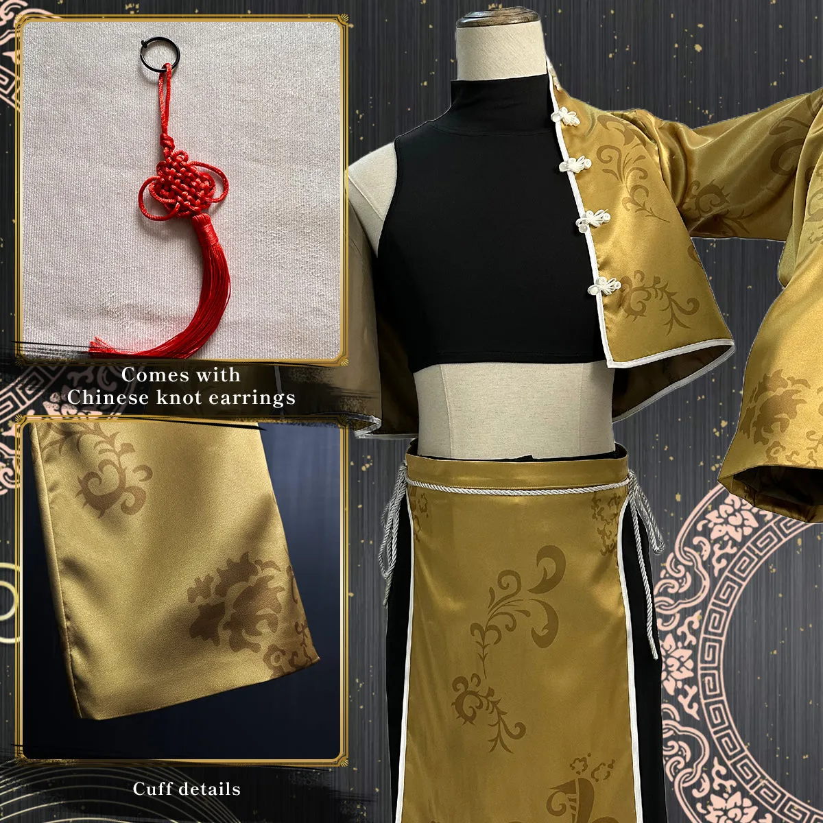HOLOUN Blue Lock Anime Bachira Cosplay China Costume Kung Fu Tang Suit Wig Rose Net Sythetic Fibers Adjustable Size Gift Party
