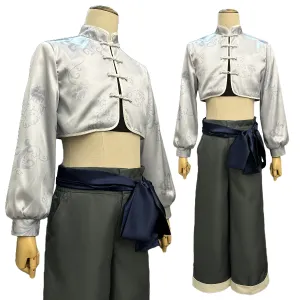 HOLOUN Blue Lock Anime Nagi Cosplay China Costume kung Fu Tang Suit Wig Rose Net Sythetic Fibers Adjustable Size Gift Party