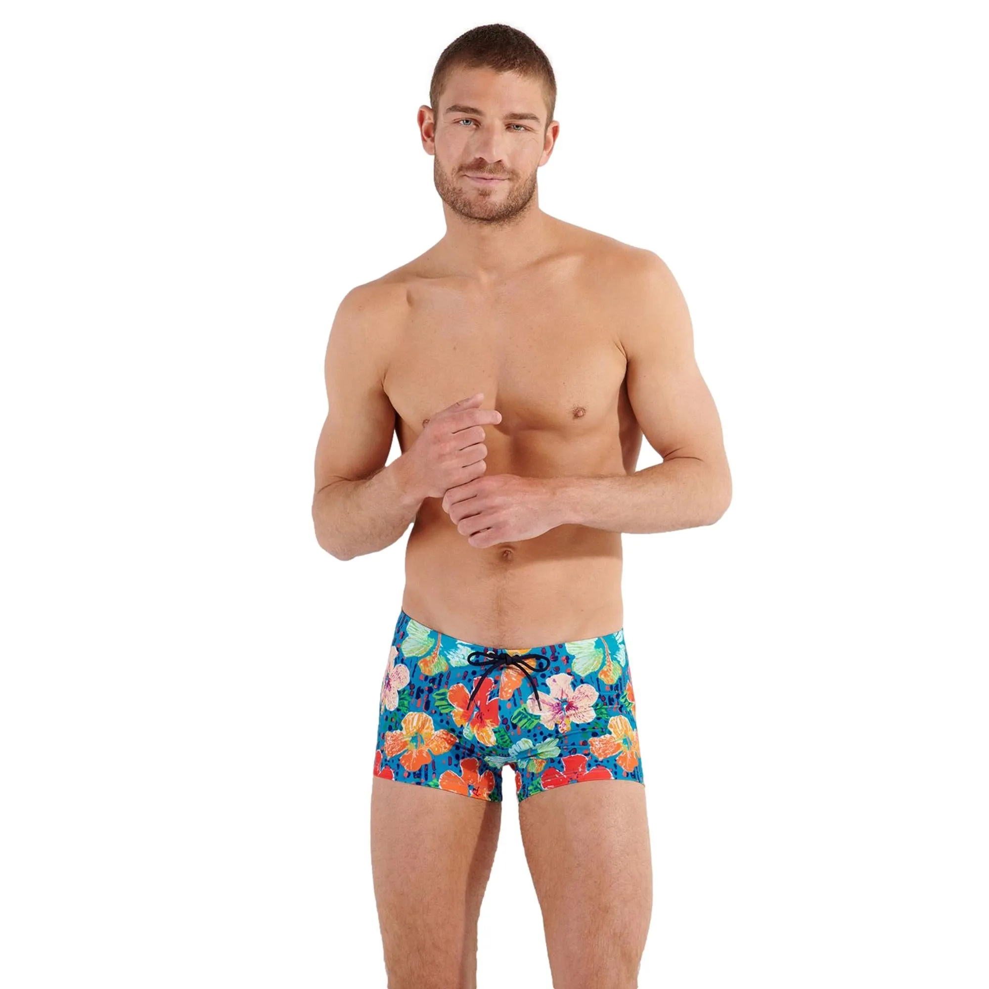 HOM Dino Swim Shorts - Turquoise Print