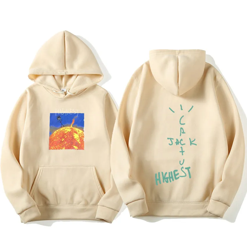 Hoodie print sun
