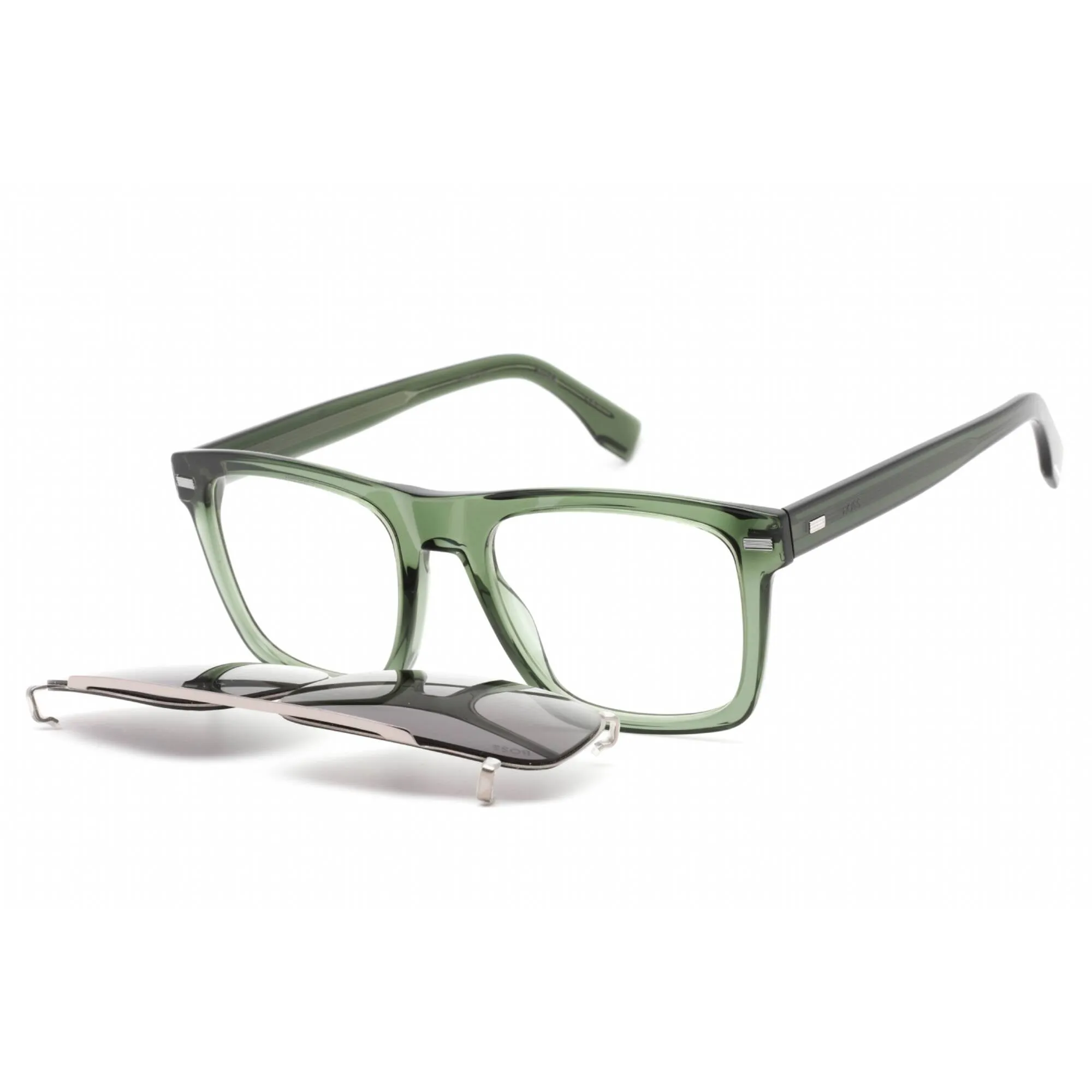 Hugo Boss Men's Sunglasses - Green Rectangular Full Rim Frame | BOSS 1445/CS 01ED