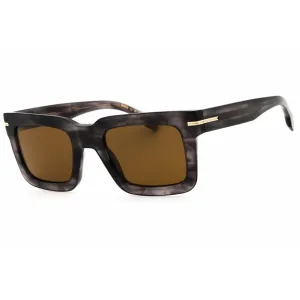 Hugo Boss Men's Sunglasses - Grey Horn Square Frame Brown Lens | BOSS 1501/S 2W8