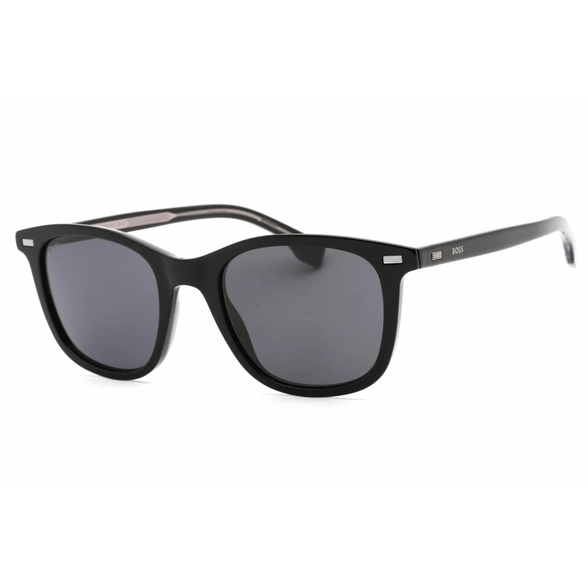 Hugo Boss Men's Sunglasses - Grey Lens Black Rectangular Frame | BOSS 1366/S 0807 IR