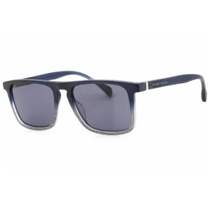 Hugo Boss Men's Sunglasses - Grey Lens Matte Blue Pattern Frame | BOSS 1082/S 026O IR